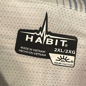 Habit Outdoors Long Sleeve Fishing Shirt. UPF 30